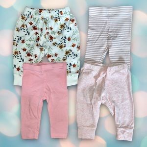 Lot of Baby Girl’s Leggings Pants Size 0-3 Months